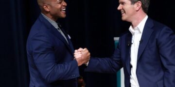 This visit offered an early peek at the 2028 Democratic presidential primary