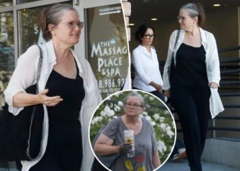 Bridget Fonda, 62, shows off slimmed-down figure in rare sighting nearly 25 years after quitting acting