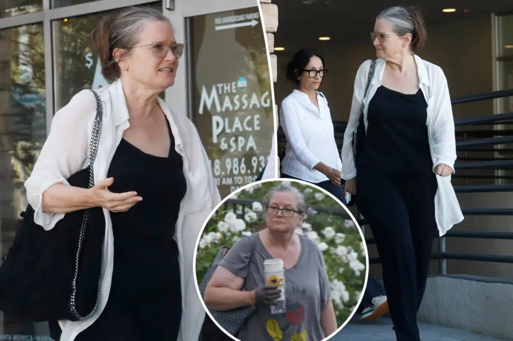 Bridget Fonda, 62, shows off slimmed-down figure in rare sighting nearly 25 years after quitting acting