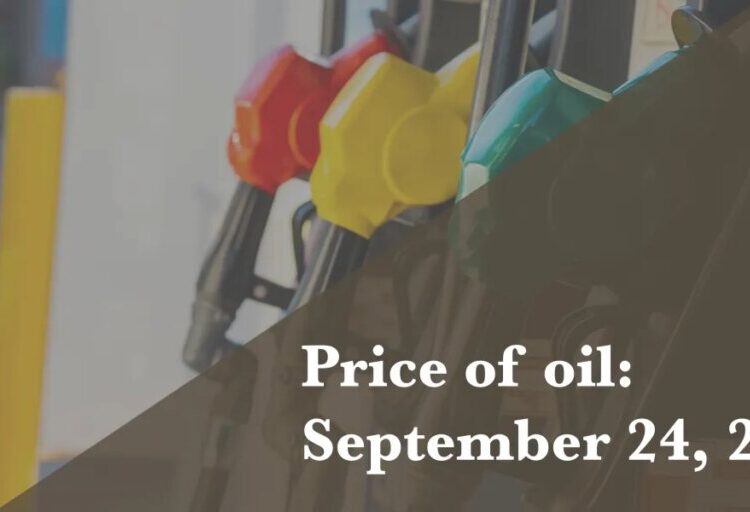 Current price of oil as of September 24, 2026