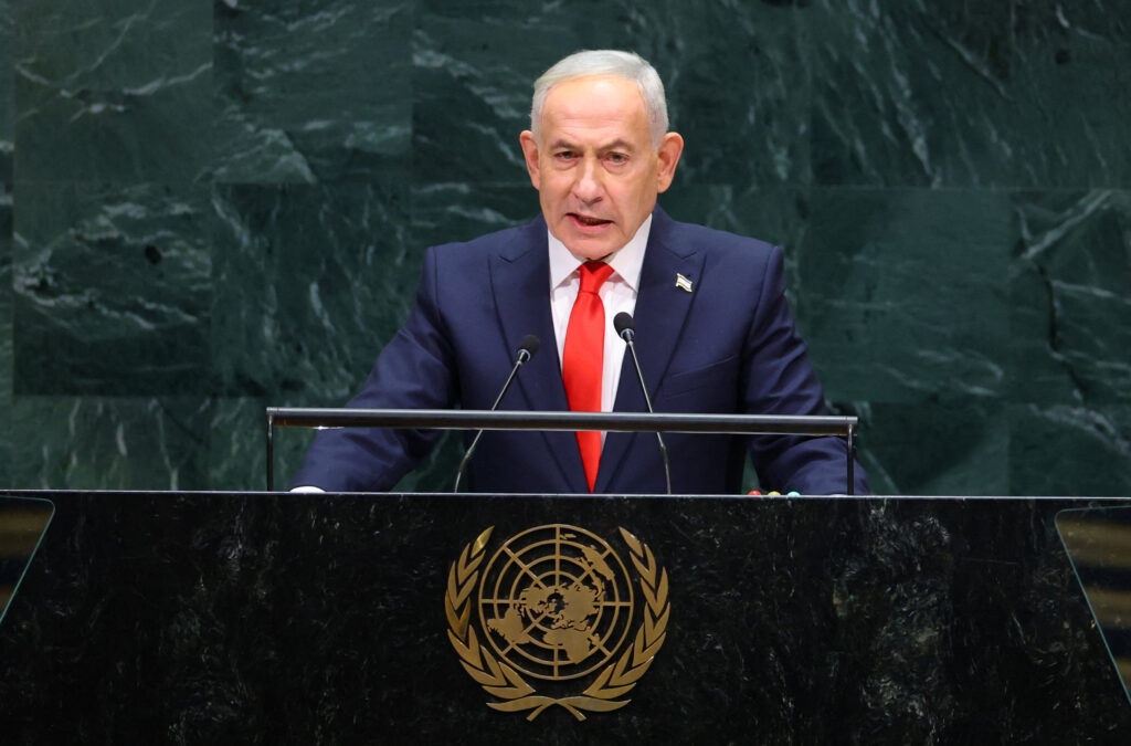 An unabashed Netanyahu assails critics in U.N. speech as election nears