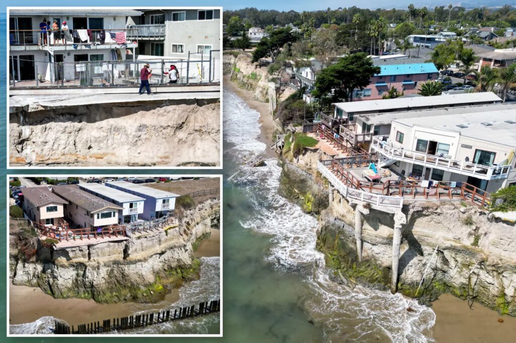 California students living in precarious housing hanging off a cliff — as monster hurricane barrels in