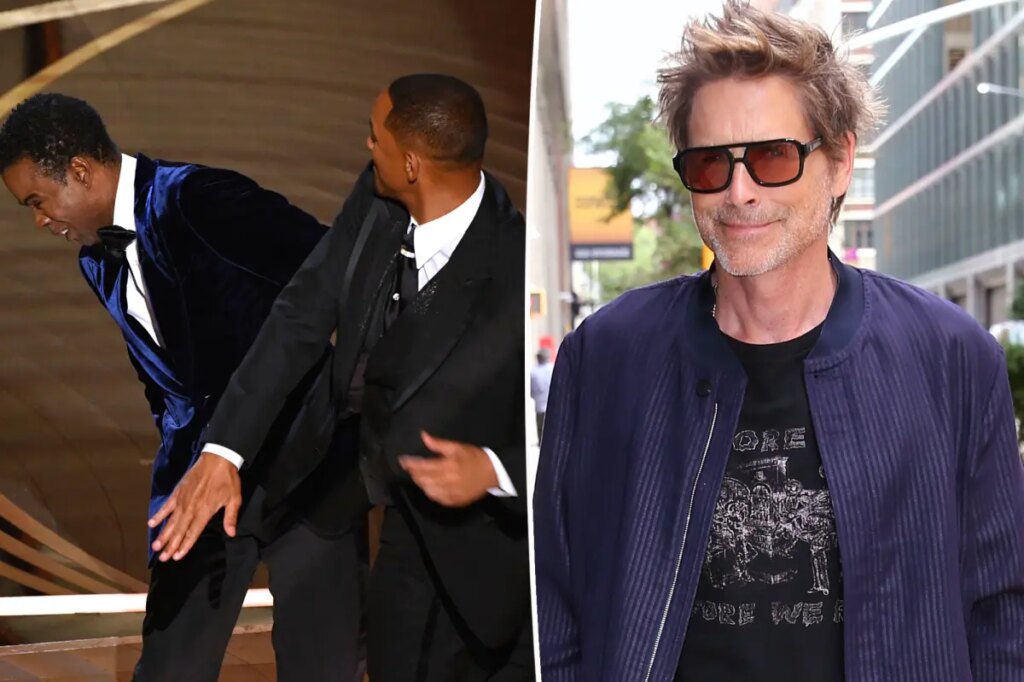 Rob Lowe awkwardly admits he was ‘the only person happy’ when Will Smith slapped Chris Rock at Oscars