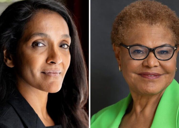Mayor Bass and challenger Raman each raise about $2.5 million in campaign funds