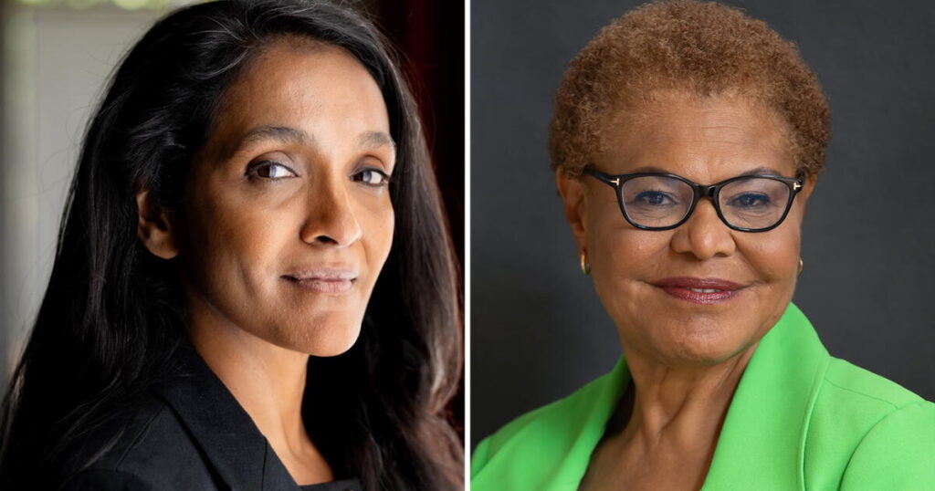Mayor Bass and challenger Raman each raise about $2.5 million in campaign funds