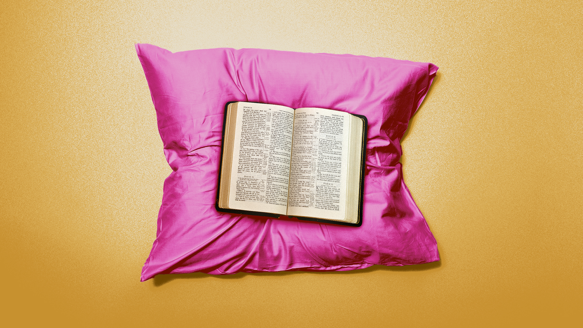 illustration of a bible on a pillow