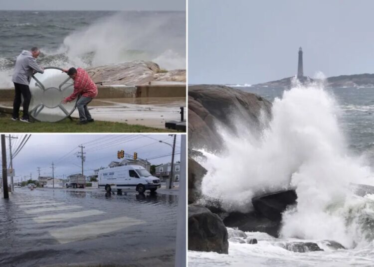Thousands without power, roads flood in New Jersey as first major signs of nor’easter take shape