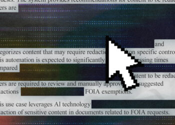 The government is enlisting AI to help decide what public records you get to see