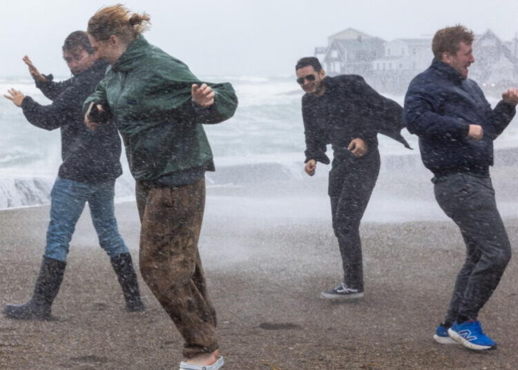 Powerful nor’easter causes coastal flooding and knocks out power
