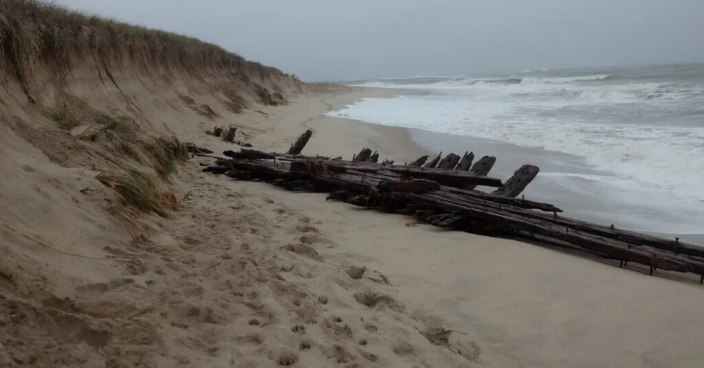 Likely Piece of 1884 Shipwreck Washes Ashore in Nantucket During Nor’easter