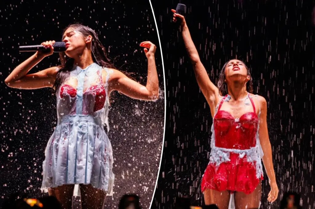 Olivia Rodrigo’s dress melts off her body onstage during ‘Unraveled Tour’ concert in Connecticut