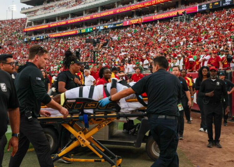 USC suspends Desman Stephens II, apologizes after late hit on Oregon’s Dante Moore