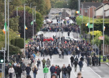 Tensions run high in Northern Ireland as contentious march is blocked from historic flashpoint