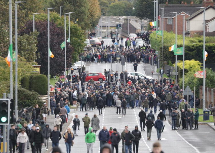 Tensions run high in Northern Ireland as contentious march is blocked from historic flashpoint