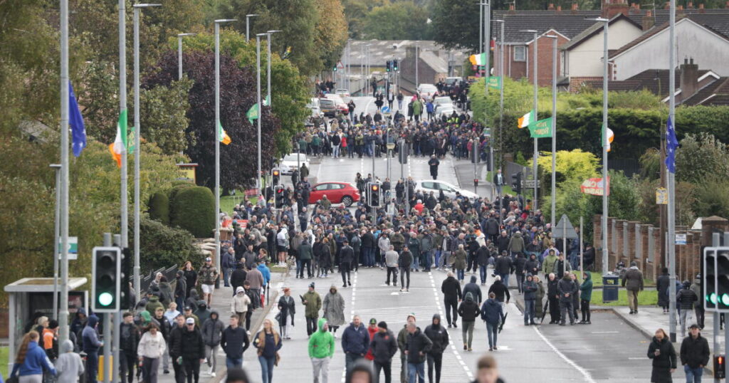Tensions run high in Northern Ireland as contentious march is blocked from historic flashpoint
