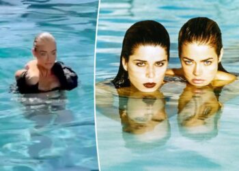 Bikini-clad Denise Richards recreates iconic ‘Wild Things’ pool scene in new photoshoot