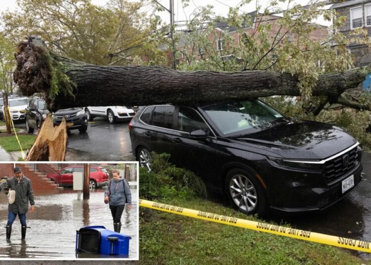 Round 2 of NYC’s nor’easter hits after tree falls on two young kids and leaves surreal scenes: ‘Worst it’s been since Sandy’