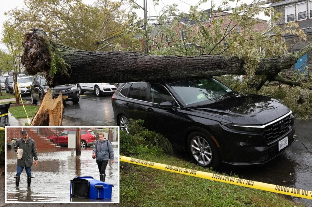 Round 2 of NYC’s nor’easter hits after tree falls on two young kids and leaves surreal scenes: ‘Worst it’s been since Sandy’
