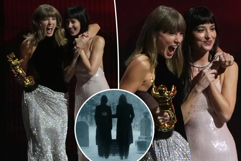 Watch Taylor Swift, Dakota Johnson react to ‘Patient Zero’ music video as it debuts at MTV VMAs