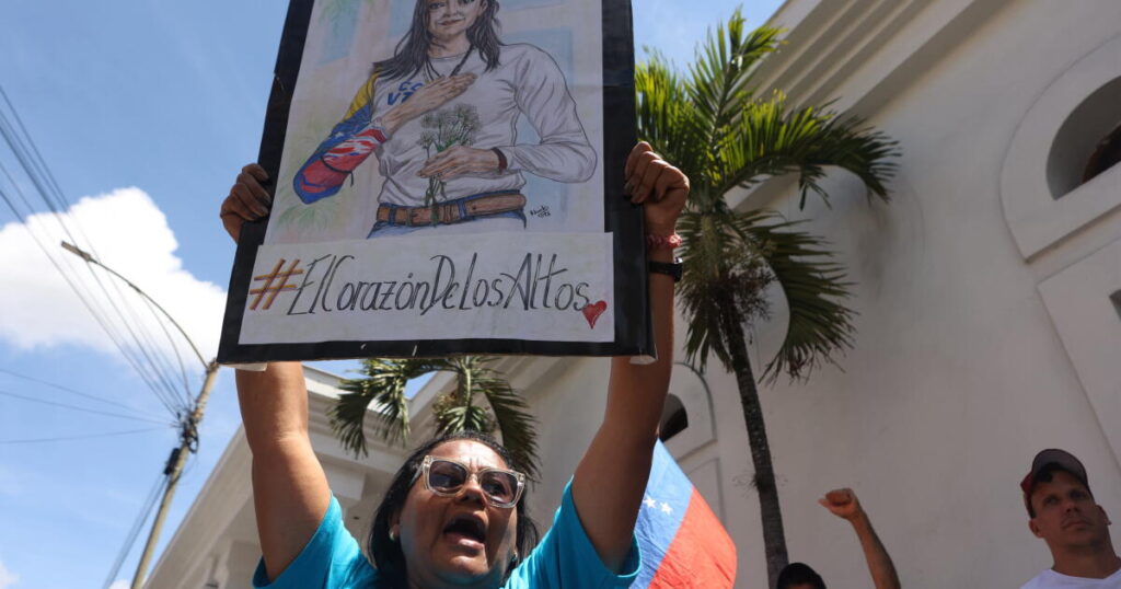 Venezuelans demand opposition leader Machado’s return and elections