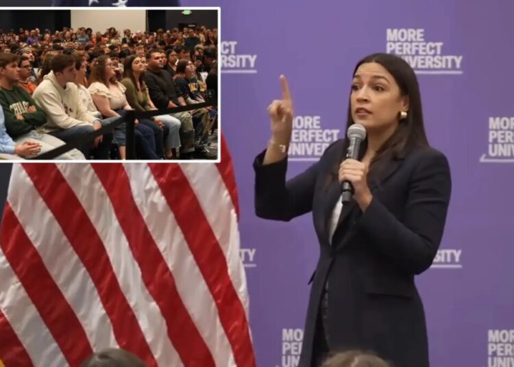 Crowd sings ‘from the river to the sea’ at AOC’s college student event promoting Dems ahead of midterms