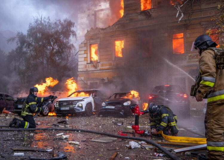 Russian drones hammer apartments, offices and a cultural landmark in Ukraine, killing 7
