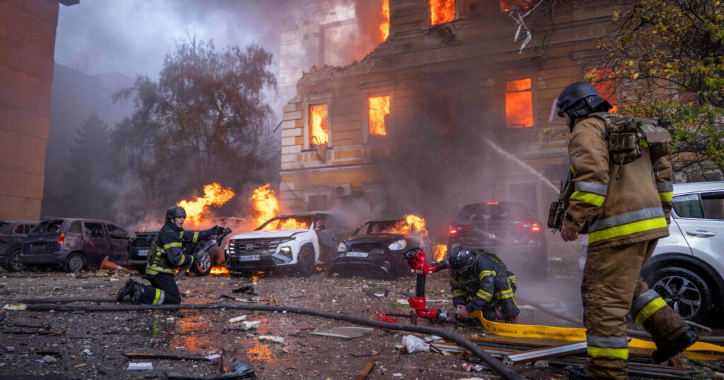 Russian drones hammer apartments, offices and a cultural landmark in Ukraine, killing 7