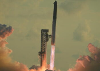 SpaceX’s supersized Starship launches into orbit for the first time