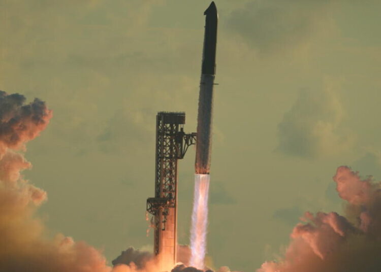 SpaceX’s supersized Starship launches into orbit for the first time