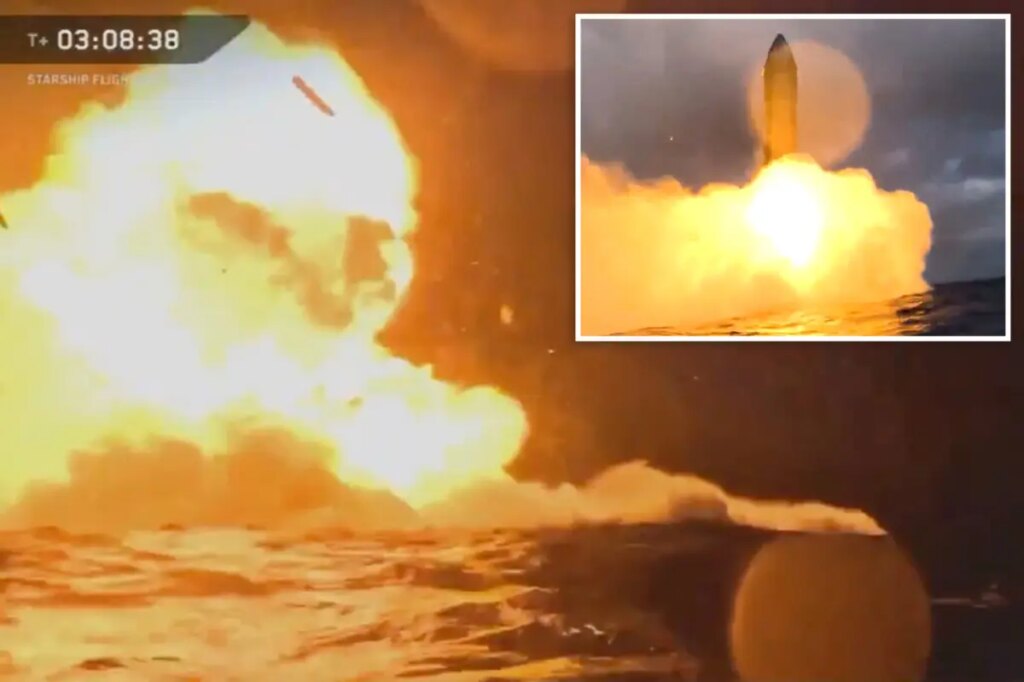 SpaceX Starship splashes down in spectacular fireball after cutting short orbital flight around Earth