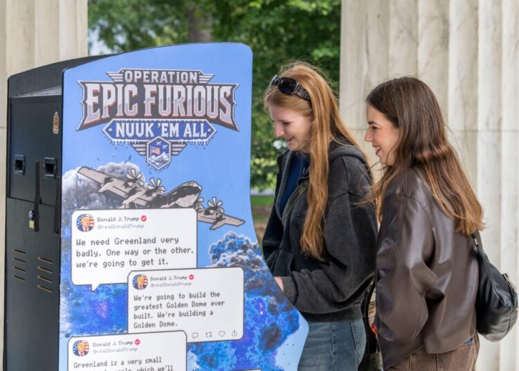 Secretive group’s latest anti-Trump artwork placed in D.C. — and Greenland