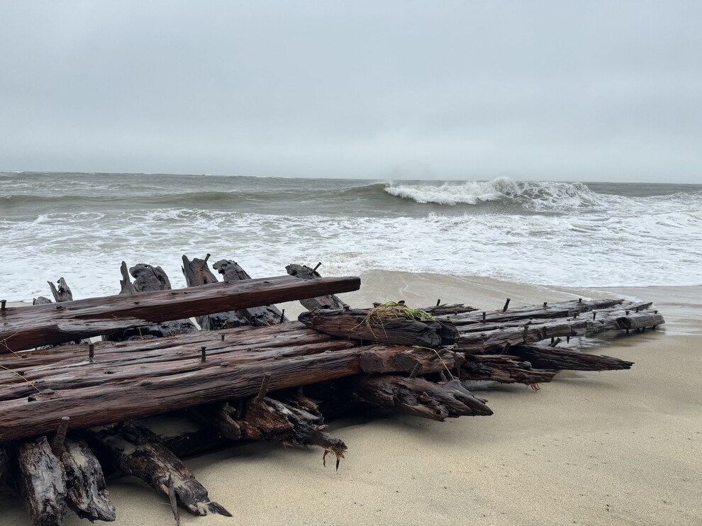 Nor’easter uncovers shipwreck remnant on Nantucket