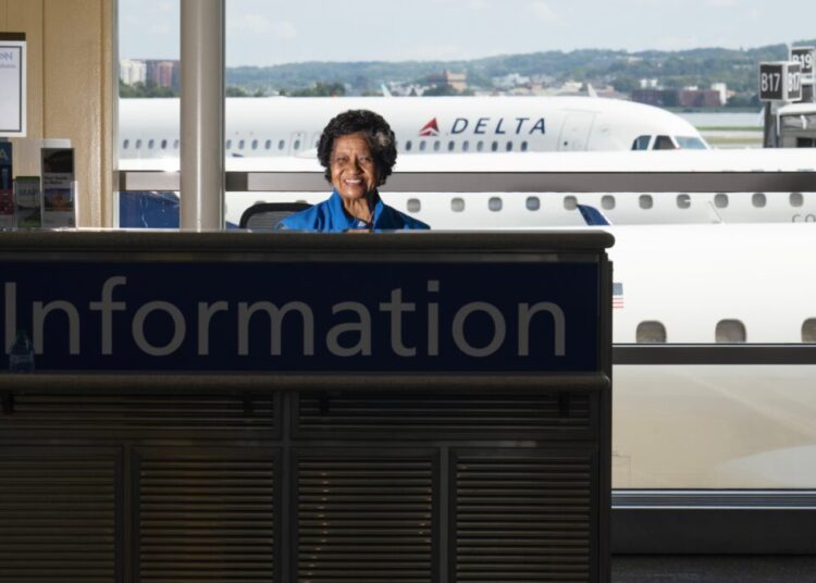 For four decades, she’s seen it all from behind an airport help desk