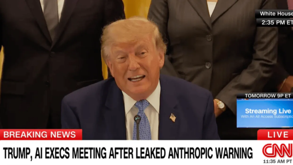 Trump baffles with ‘tremendous’ claim after existential warning about AI