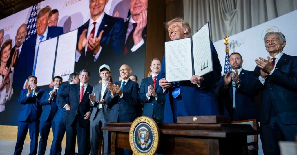 At White House, Trump Asks A.I. Titans to Police Themselves