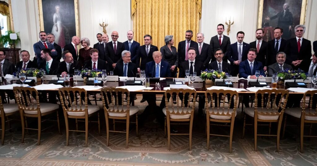 How Seating at Trump’s A.I. Luncheon Reveals Who Has the President’s Ear