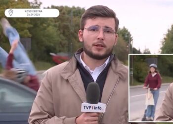 Teen e-bike rider struck by driver during live news broadcast of another car crash, wild video shows