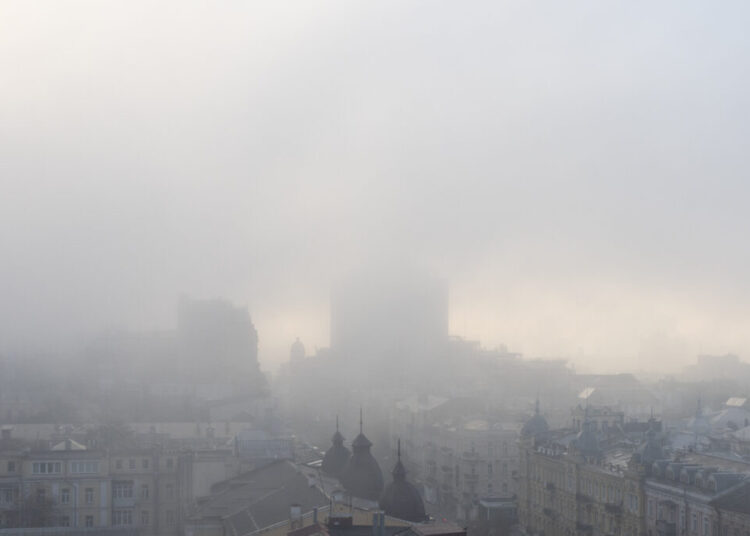 Kyiv wakes up in fog of war as strikes set off unusual meteorological effect