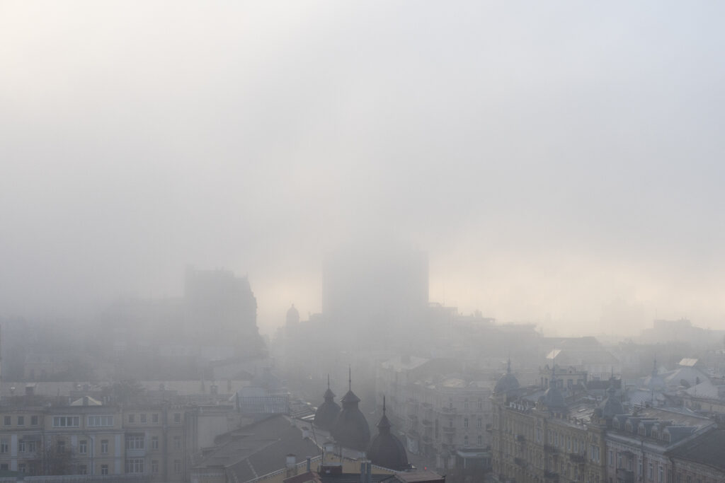 Kyiv wakes up in fog of war as strikes set off unusual meteorological effect