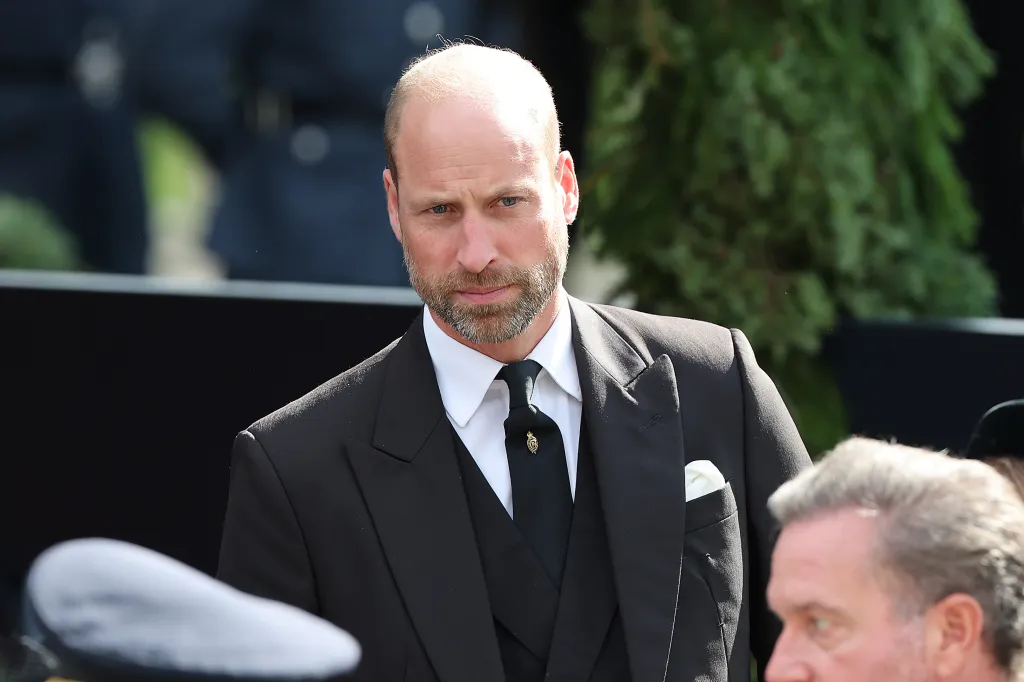 Prince William during the funeral of King Harald V of Norway.