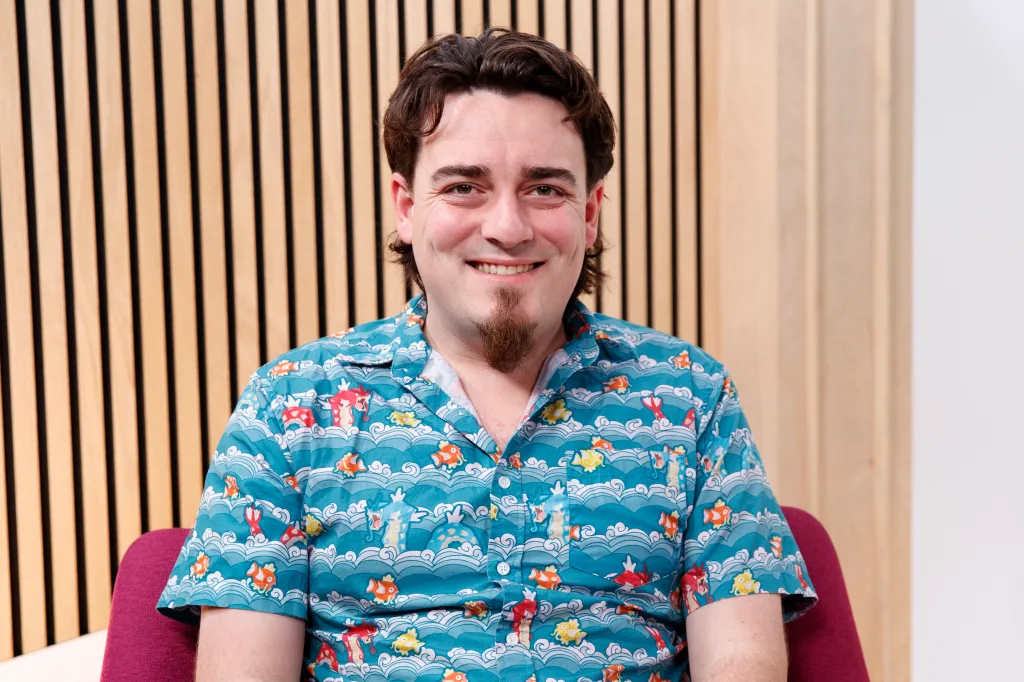 Palmer Luckey smiling during a NYNext interview.