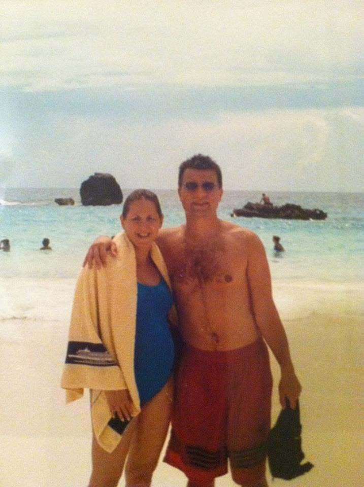 Deanna and Anthony Galante on their Bermuda honeymoon cruise in July 2001.