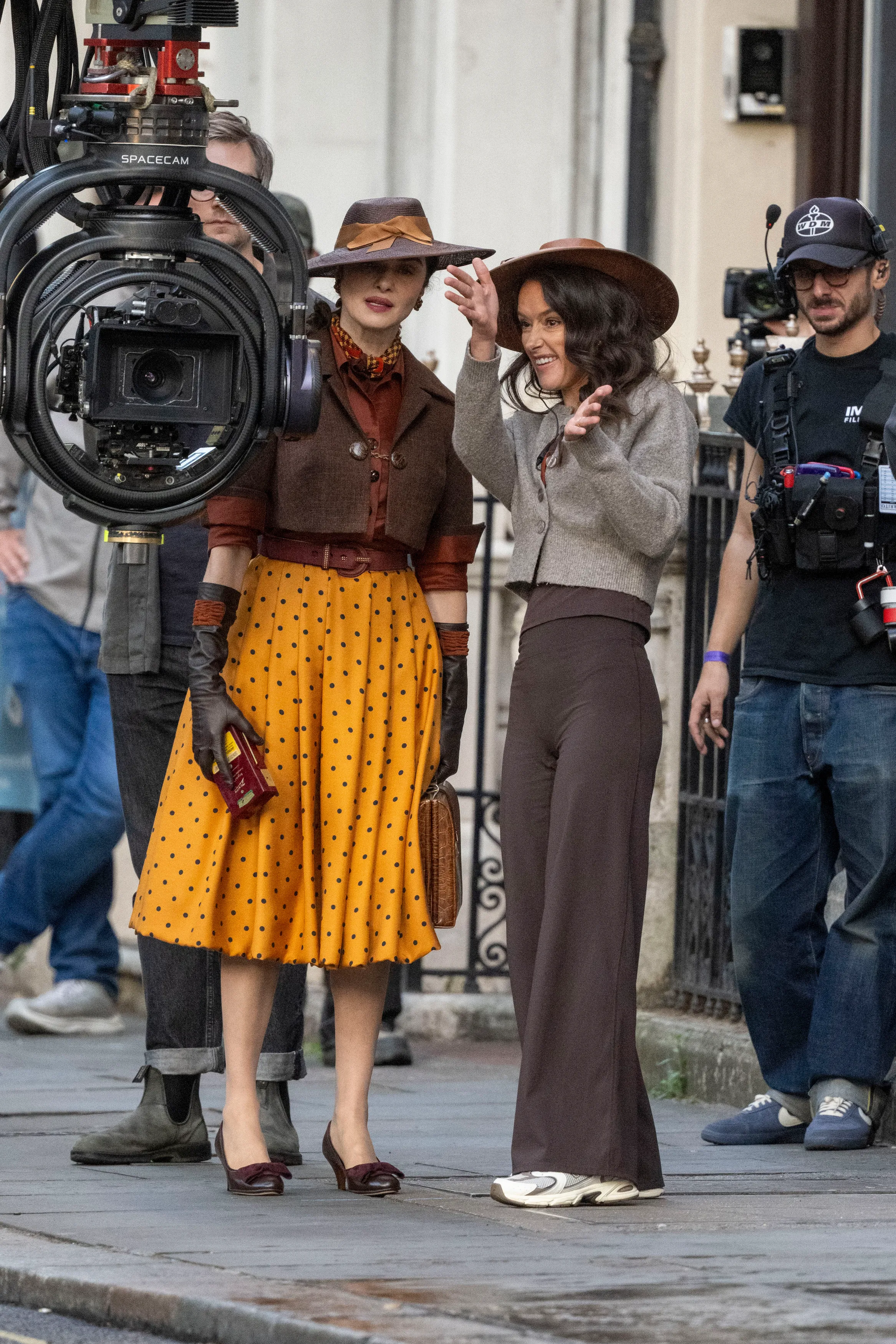 Rachel Weisz on set for 