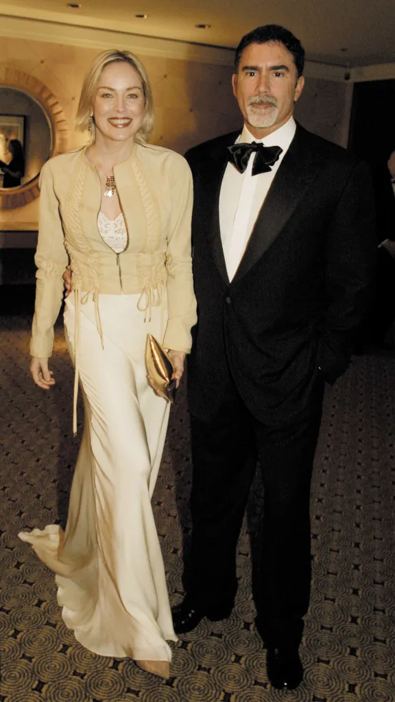 Sharon Stone and husband Phil Bronstein attend the Film Society Awards Night.