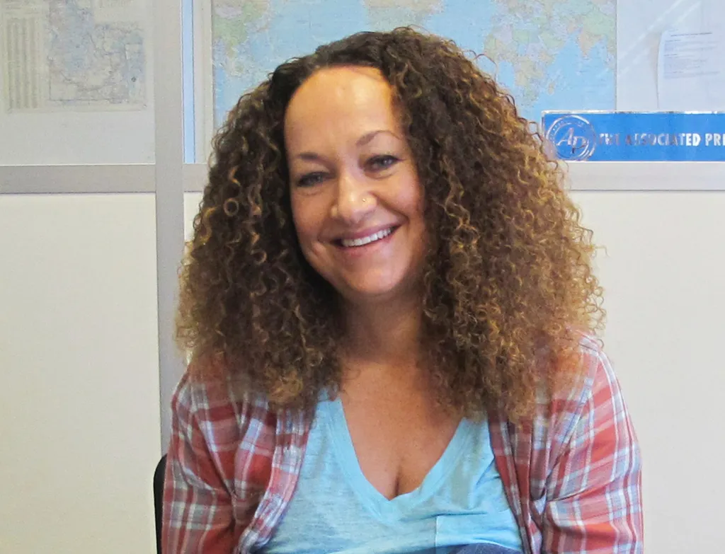 Nkechi Diallo, formerly known as Rachel Dolezal, smiles at the Associated Press bureau.