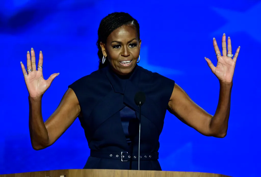 Michelle Obama speaks at the 2024 Democratic National Convention.
