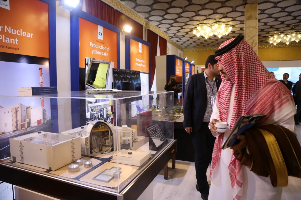 Saudi Arabia's Ambassador to Tehran Abdullah bin Saud al-Anzi attending the International Conference on Nuclear Science and Technology in Isfahan, Iran.