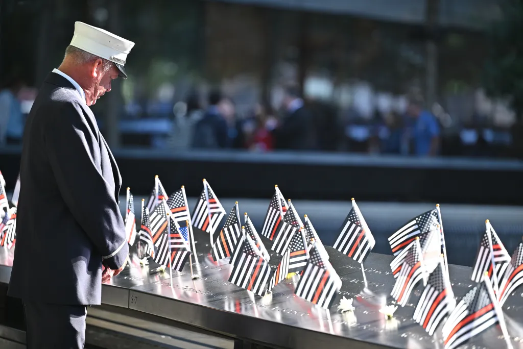 The National September 11 Memorial & Museum marks the 24th anniversary of the terror attacks from the Memorial plaza in lower Manhattan on Thursday, Sept. 11, 2025.