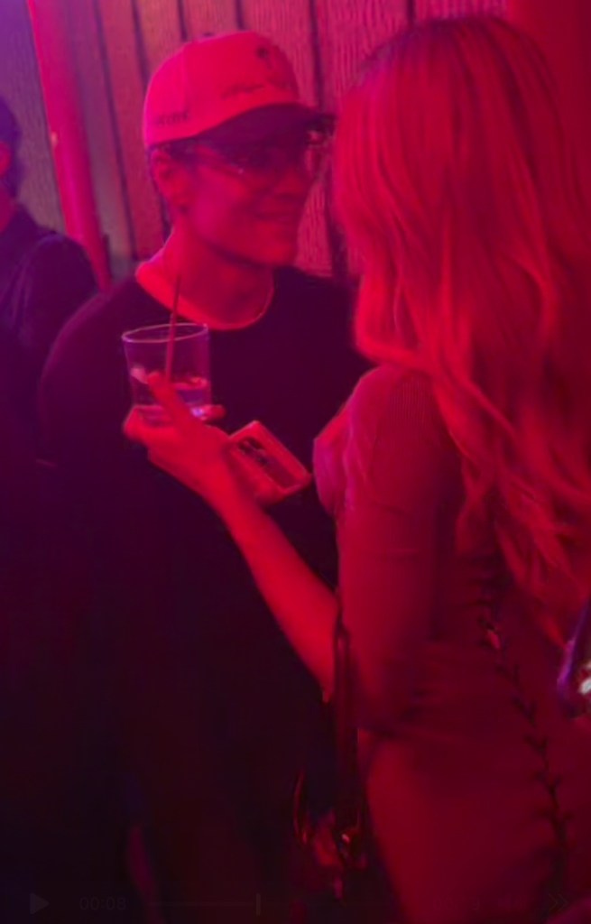 Tom Brady dancing with Alix Earle at a Super Bowl after-party.