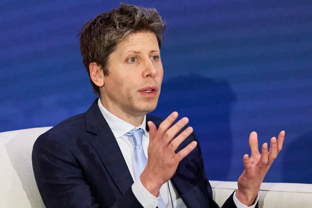 OpenAI CEO Sam Altman speaking at the G20 Innovation Ministerial.